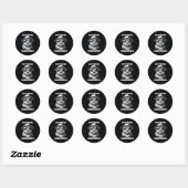 Capybara Met Zonnebril Capy Commandant Ronde Sticker (Vel)