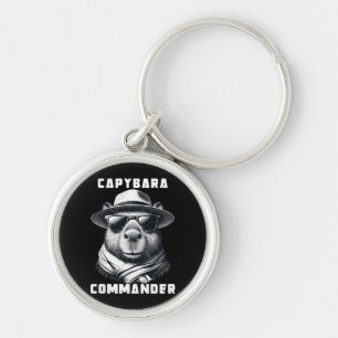 Capybara Met Zonnebril Capy Commandant Sleutelhanger