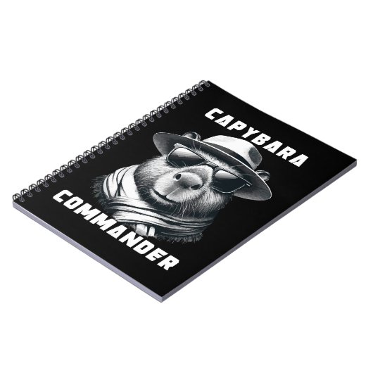 Capybara met zonnebril Capy Commander Notitieboek (Linkerzijde)