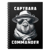 Capybara met zonnebril Capy Commander Notitieboek (Voorkant)