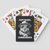 Capybara met zonnebril Capy Commander Pokerkaarten (Achterkant)