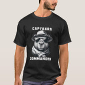 Capybara met zonnebril Capy Commander T-shirt (Voorkant)
