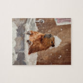Capybara mignon dans un bain moussant Puzzle à piè (Horizontal)