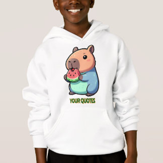Capybara Mignon Mangeant de la Pastèque