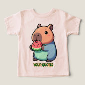 Capybara Mignon Mangeant de la Pastèque (Design Recto)
