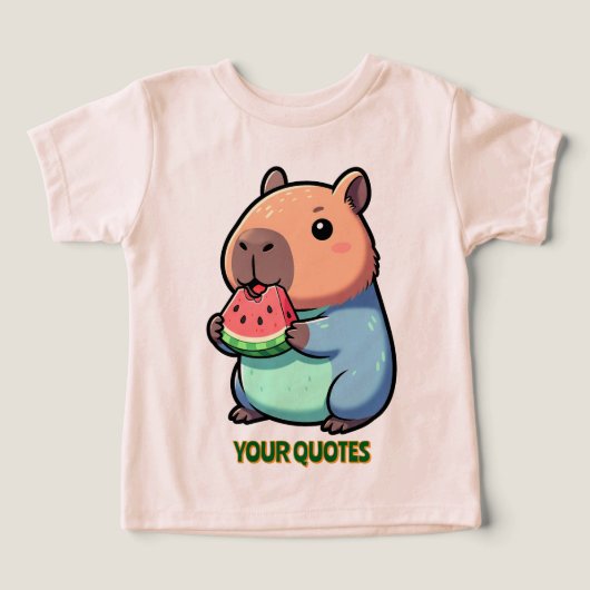 Capybara Mignon Mangeant de la Pastèque (Design Recto)