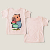 Capybara Mignon Mangeant de la Pastèque (Design Recto & Verso)