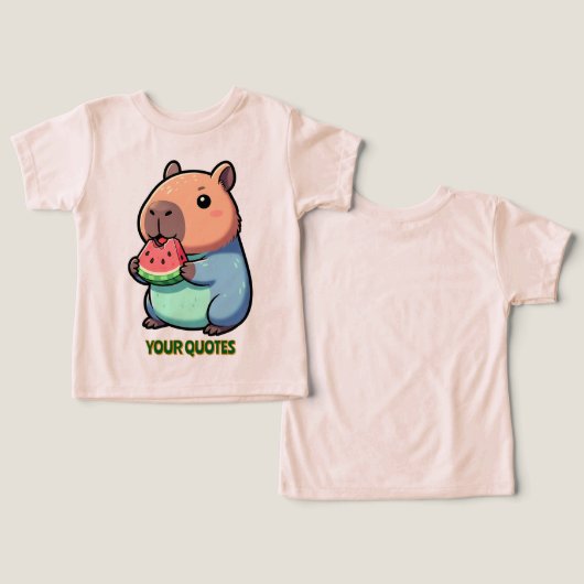 Capybara Mignon Mangeant de la Pastèque (Design Recto & Verso)