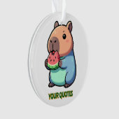 Capybara Mignon Mangeant de la Pastèque (devant)