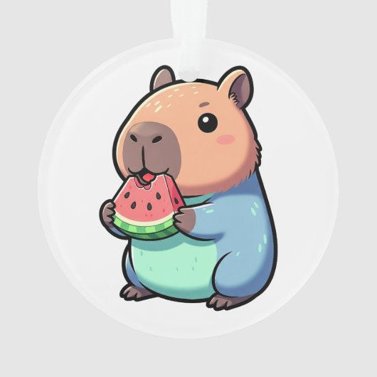 Capybara Mignon Mangeant de la Pastèque (dos)