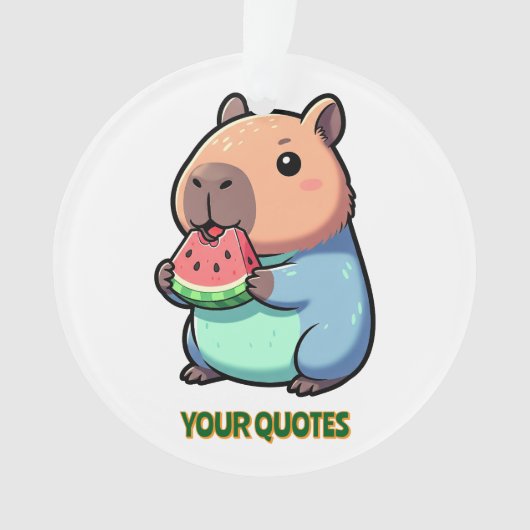 Capybara Mignon Mangeant de la Pastèque (devant)