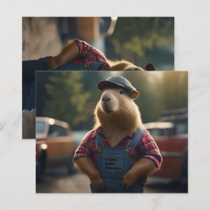 Capybara-monteur: vet, tandwielen en goede vibes