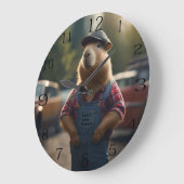 Capybara-monteur: vet, tandwielen en goede vibes grote klok (Hoek)