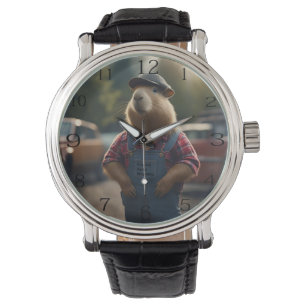 Capybara-monteur: vet, tandwielen en goede vibes horloge