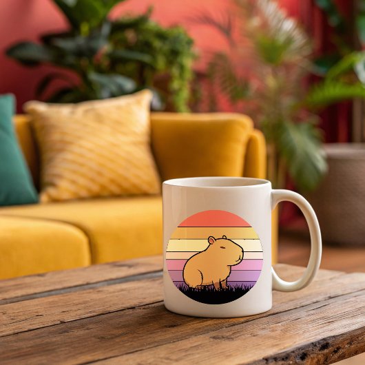 Capybara Mug couché de soleil | Animal de détente