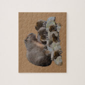 Capybara Mummy Avec Bébés, Jigsaw Puzzle (Vertical)