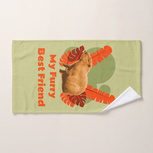 Capybara My Furry Meilleur Ami (Serviette à main)