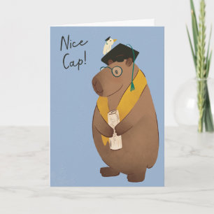 Capybara Nice Casquette Graduation Carte de voeux