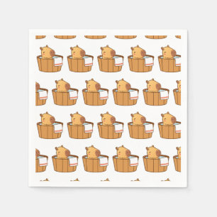 Capybara Party Napkins Leuke dierlijke verjaarda Servet