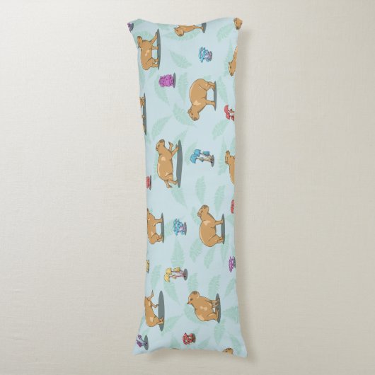 Capybara Pattern Lichaamskussen (Voorkant Verticaal)
