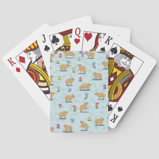 Capybara Pattern Pokerkaarten (Achterkant)