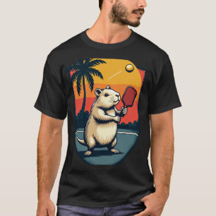 Capybara Pickleball Club Retro Sportlogo T-shirt