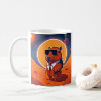Capybara Planet Mars Grappig Modern Koffiemok