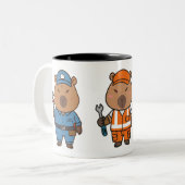 Capybara Plumber Mug | Drôle Coupe de café de plom (Devant gauche)