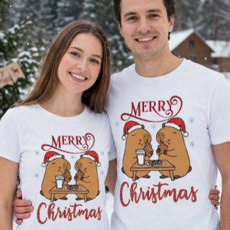 Capybara Prettig Kerstfeest Dierenliefhebber T-shirt