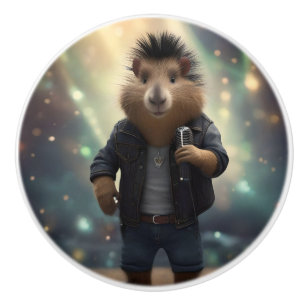 Capybara Punk rockzangeres, Keramische Knop