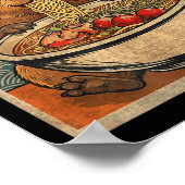 Capybara Ramen Japanese Funny Graphic Kawaii Anime Poster (Hoek)