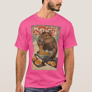 Capybara Ramen Japanese T-shirt