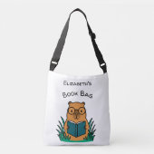 Capybara Reading Book Crossbody Tas (Voorkant)