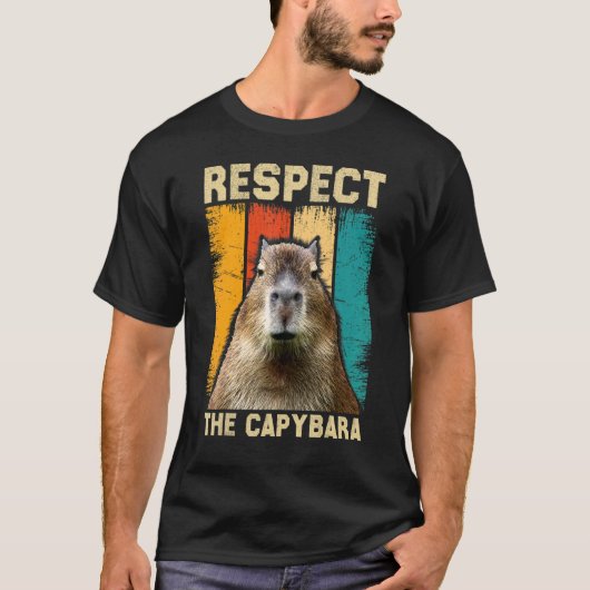 Capybara Respect the Capybara T-shirt (Voorkant)