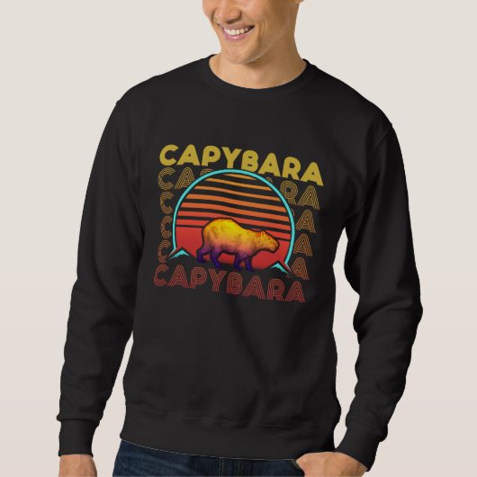 Capybara Retro  Gnawer Rodent Capibara Trui (Voorkant)