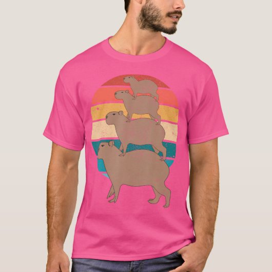 Capybara Riding Capybara T-shirt (Voorkant)