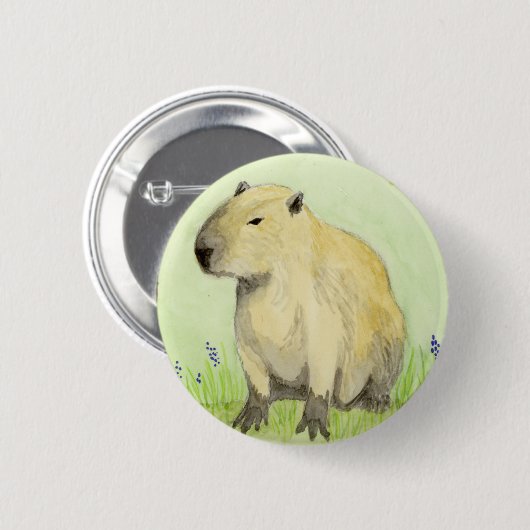 Capybara Ronde Button 5,7 Cm (Voorkant /achterkant)