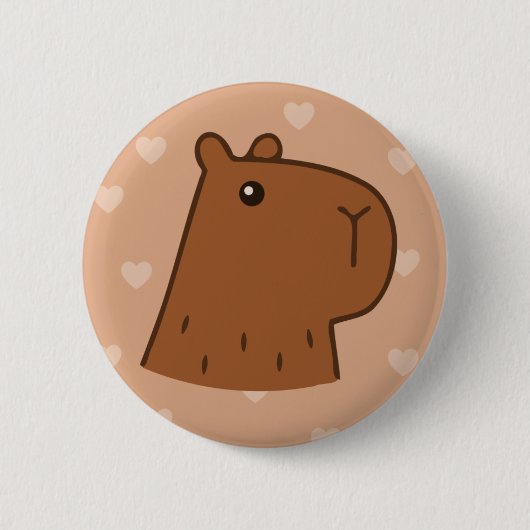 Capybara Ronde Button 5,7 Cm (Voorkant)
