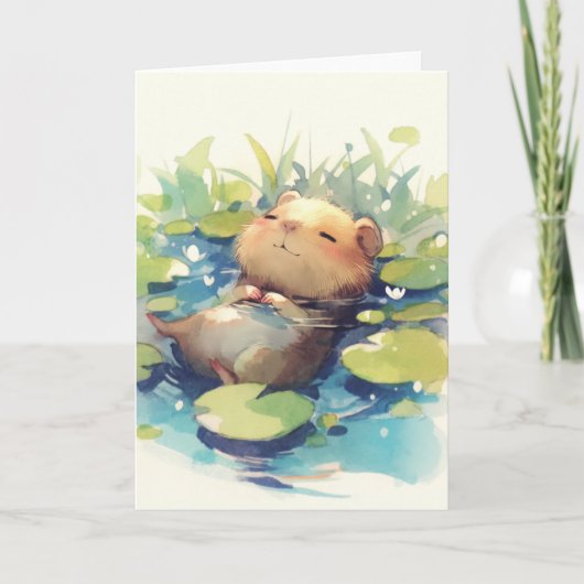 Capybara Rustig Water Kaart (Voorkant)