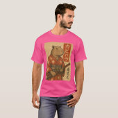 Capybara Samurai retro T-shirt (Voorkant volledig)