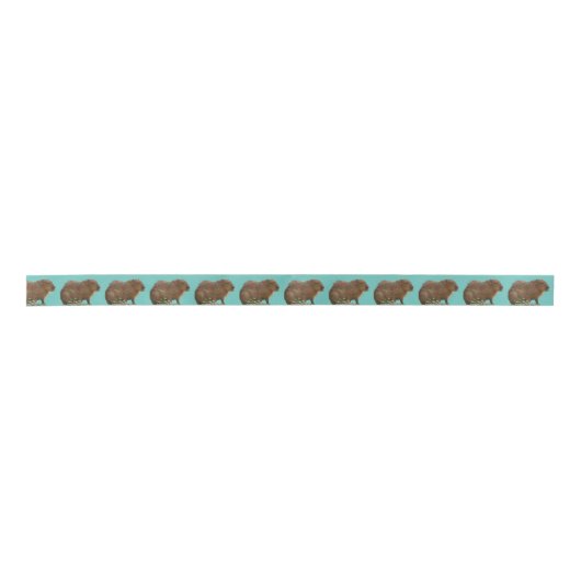 Capybara Satin Ribbon Lint (Voorkant)