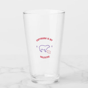 Capybara schattige echtgenote van een leuk echtpaa glas