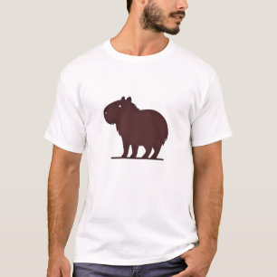 Capybara Schattige minimalistisch silhouet Natuur T-shirt