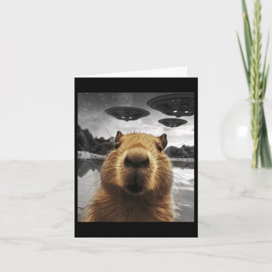 Capybara Selfie Grappig Kerstdier Graphic Capybara Kaart (Voorkant)