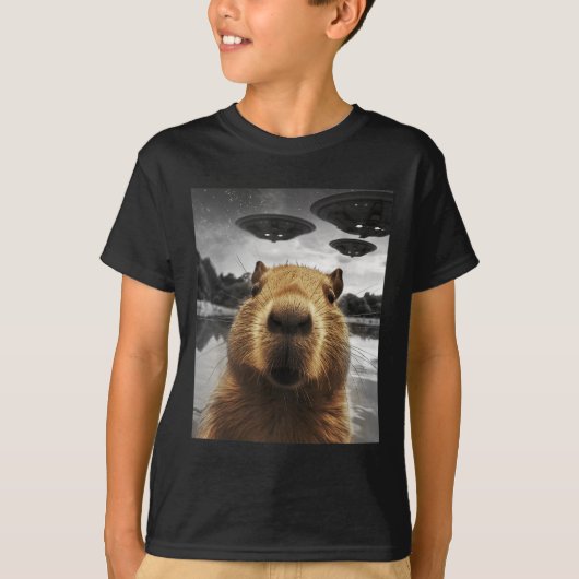 Capybara Selfie Grappig Kerstdier Graphic Capybara T-shirt (Voorkant)