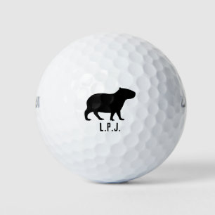 Capybara Silhouette Aangepaste Naam Golfballen