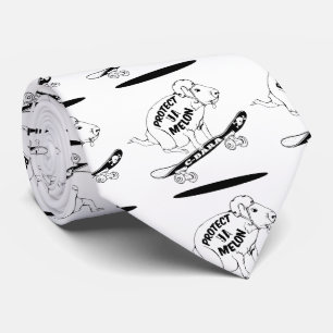 Capybara Skateboard Ollie Stropdas