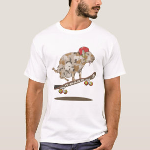 Capybara Skateboard ollie T-shirt