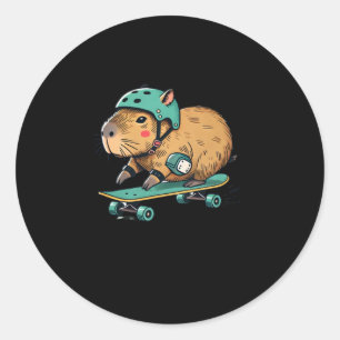 Capybara Skater Skateboard Adventure Sticker