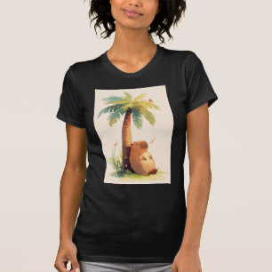 Capybara Slapend Onder Palmboom T-shirt